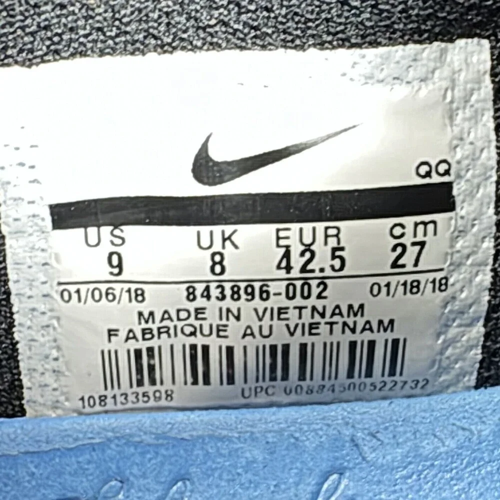 Nike SB Check Black Mens US Size 9 EUR 42.5 843896-002 Sneakers